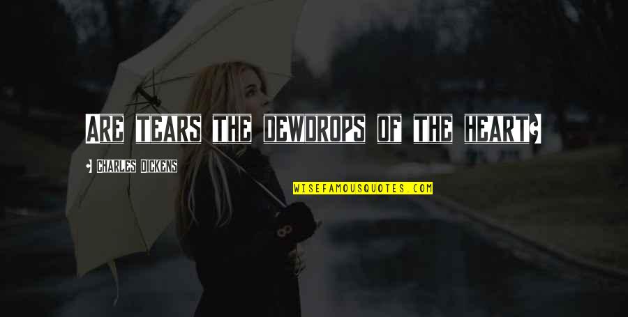 Dewdrops Quotes By Charles Dickens: Are tears the dewdrops of the heart?