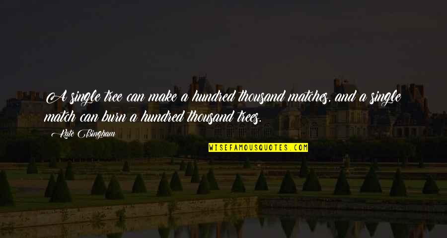 Dex Dogtective Quotes By Kate Bingham: A single tree can make a hundred thousand