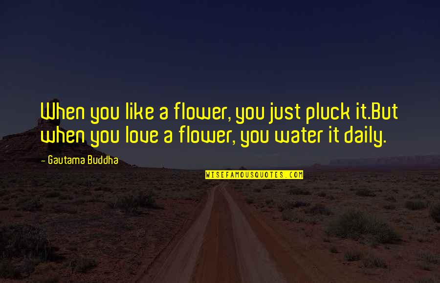 Dexsa Quotes By Gautama Buddha: When you like a flower, you just pluck