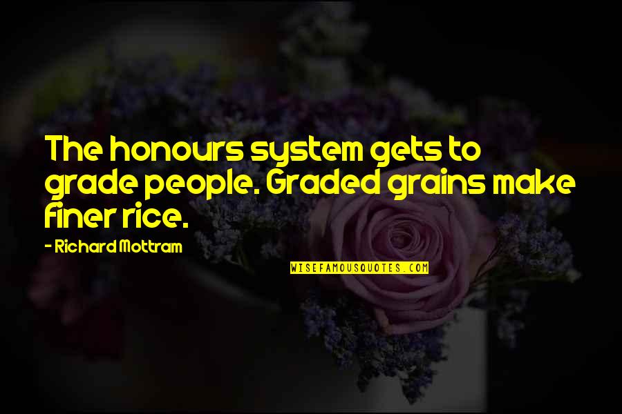 Dexter Grif Quotes By Richard Mottram: The honours system gets to grade people. Graded