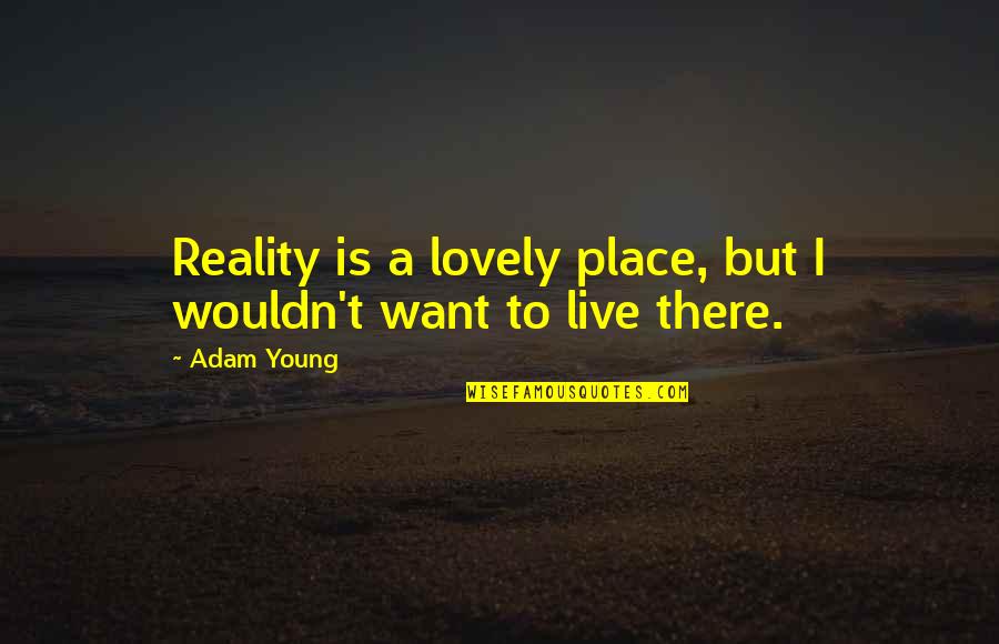 Dey Appliances Quotes By Adam Young: Reality is a lovely place, but I wouldn't