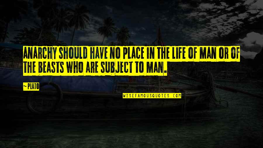 Dhamaal Quotes By Plato: anarchy should have no place in the life