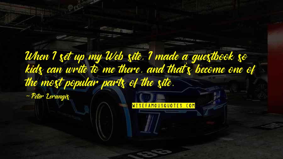 Dhc314frgu Quotes By Peter Lerangis: When I set up my Web site, I