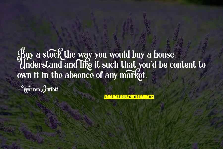 Dhinavum Quotes By Warren Buffett: Buy a stock the way you would buy