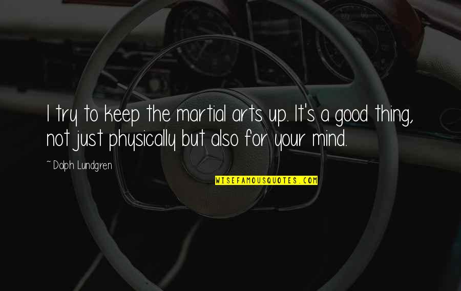 Dhirubhai Ambani Favourite Quotes By Dolph Lundgren: I try to keep the martial arts up.