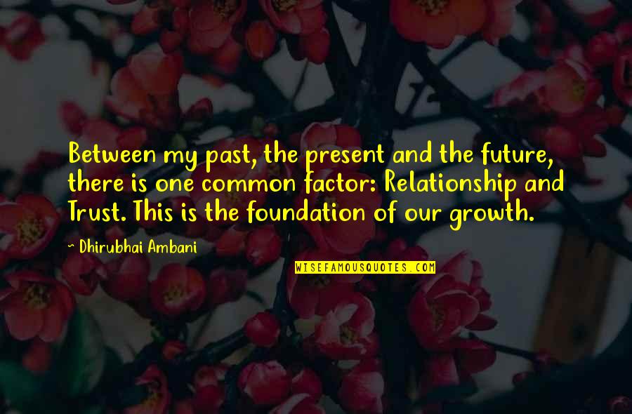 Dhirubhai Ambani Quotes By Dhirubhai Ambani: Between my past, the present and the future,