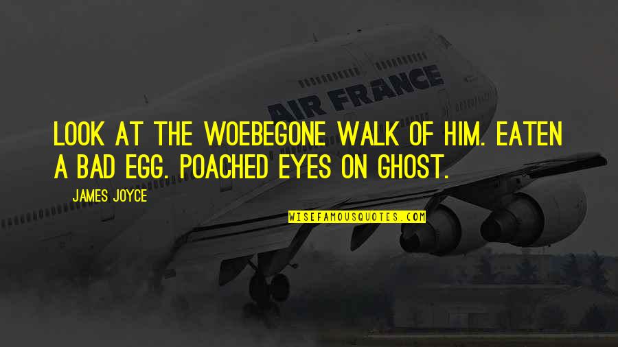Dhokebaaz Quotes By James Joyce: Look at the woebegone walk of him. Eaten