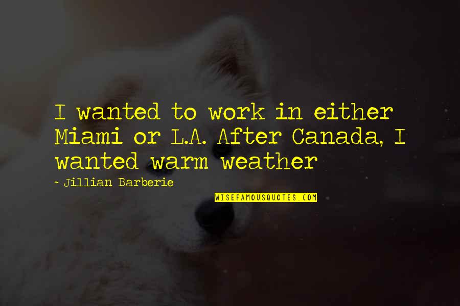 Di Dalam Pemerintahan Quotes By Jillian Barberie: I wanted to work in either Miami or Di Dalam Pemerintahan Quotes By Jillian Barberie: I wanted to work in either Miami or