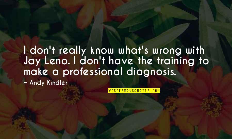 Diagnosis's Quotes By Andy Kindler: I don't really know what's wrong with Jay