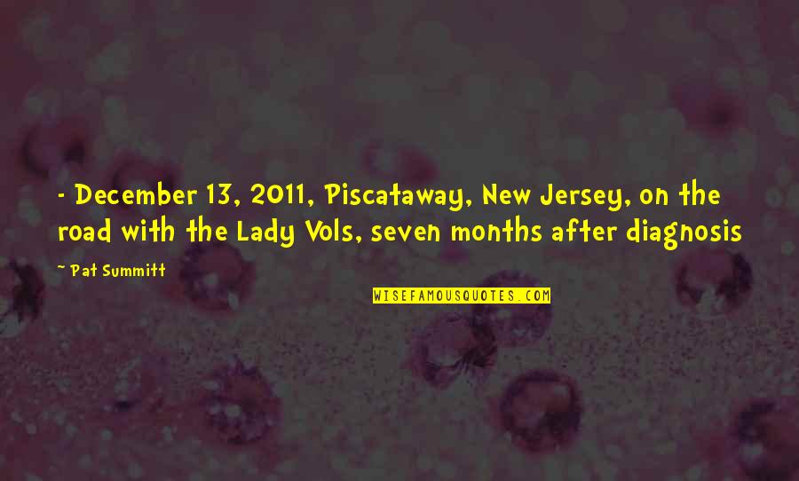 Diagnosis's Quotes By Pat Summitt: - December 13, 2011, Piscataway, New Jersey, on