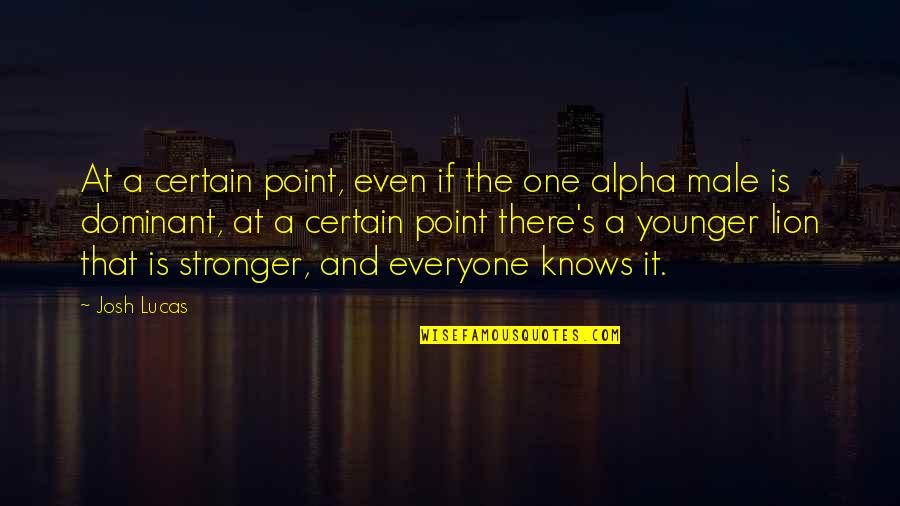 Diagnosticians Quotes By Josh Lucas: At a certain point, even if the one