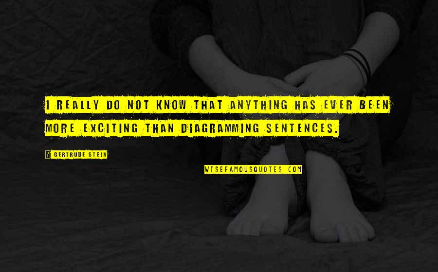 Diagramming Sentences Quotes By Gertrude Stein: I really do not know that anything has
