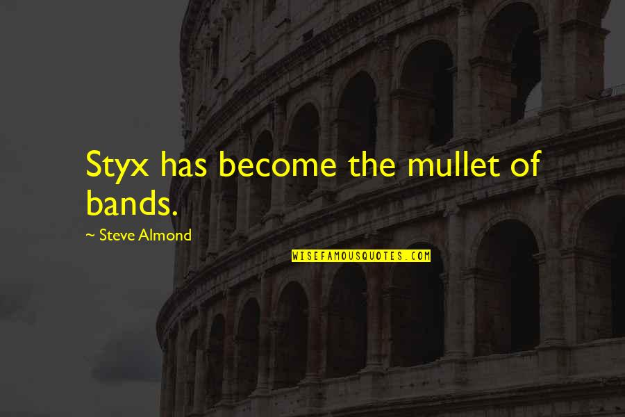 Diamants Transparent Quotes By Steve Almond: Styx has become the mullet of bands. Diamants Transparent Quotes By Steve Almond: Styx has become the mullet of bands.