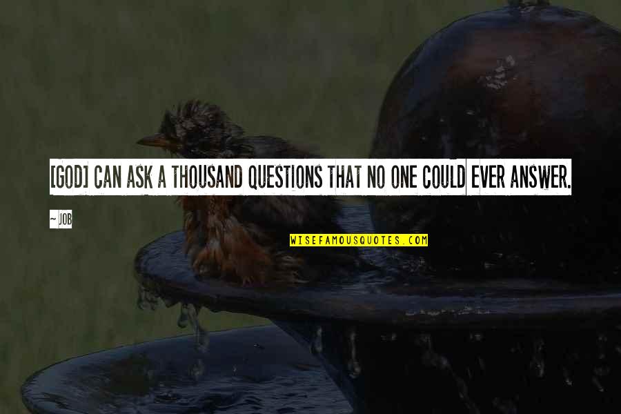 Dian Gomes Quotes By Job: [God] can ask a thousand questions that no