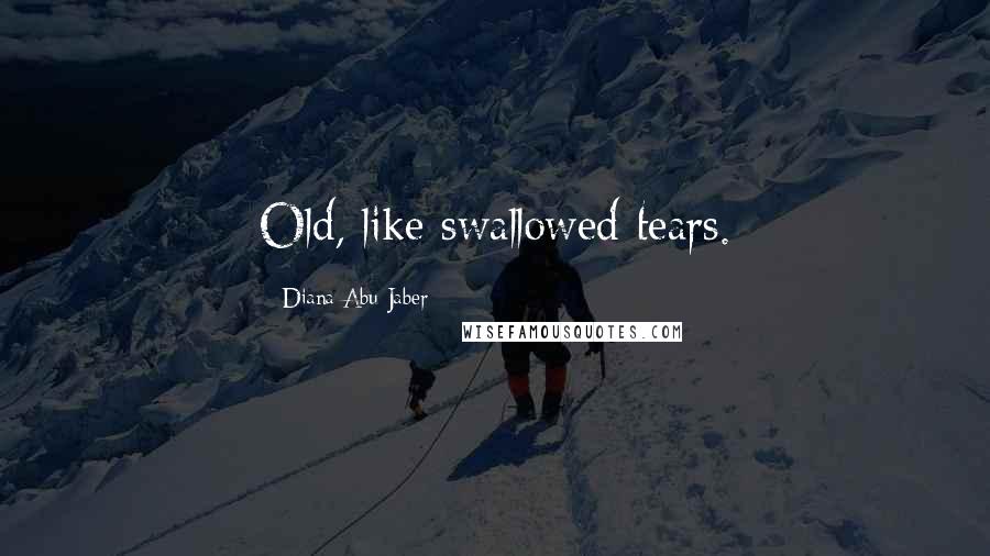 Diana Abu-Jaber quotes: Old, like swallowed tears.