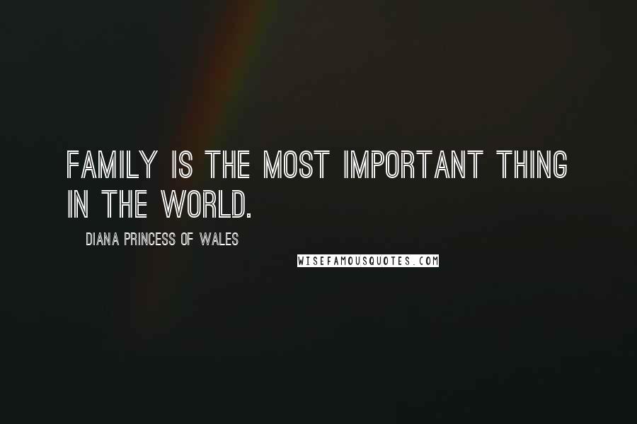 Diana Princess Of Wales quotes: Family is the most important thing in the world.