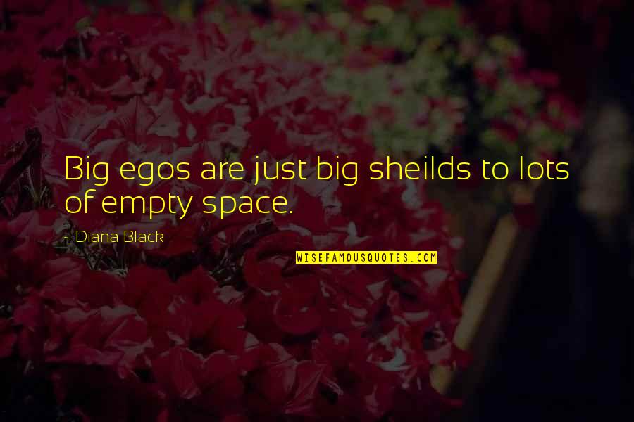 Diana Quotes By Diana Black: Big egos are just big sheilds to lots