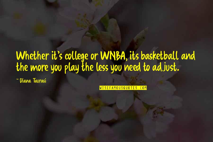 Diana Taurasi Quotes By Diana Taurasi: Whether it's college or WNBA, its basketball and