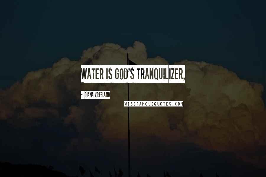 Diana Vreeland quotes: Water is God's tranquilizer,