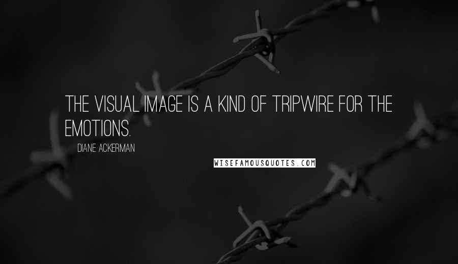 Diane Ackerman quotes: The visual image is a kind of tripwire for the emotions.