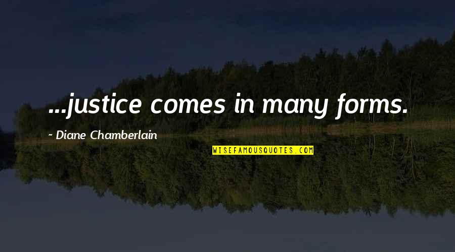 Diane Chamberlain Quotes By Diane Chamberlain: ...justice comes in many forms.