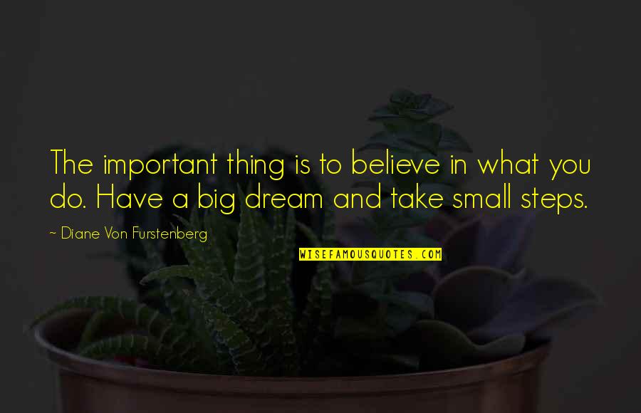 Diane Von Furstenberg Quotes By Diane Von Furstenberg: The important thing is to believe in what