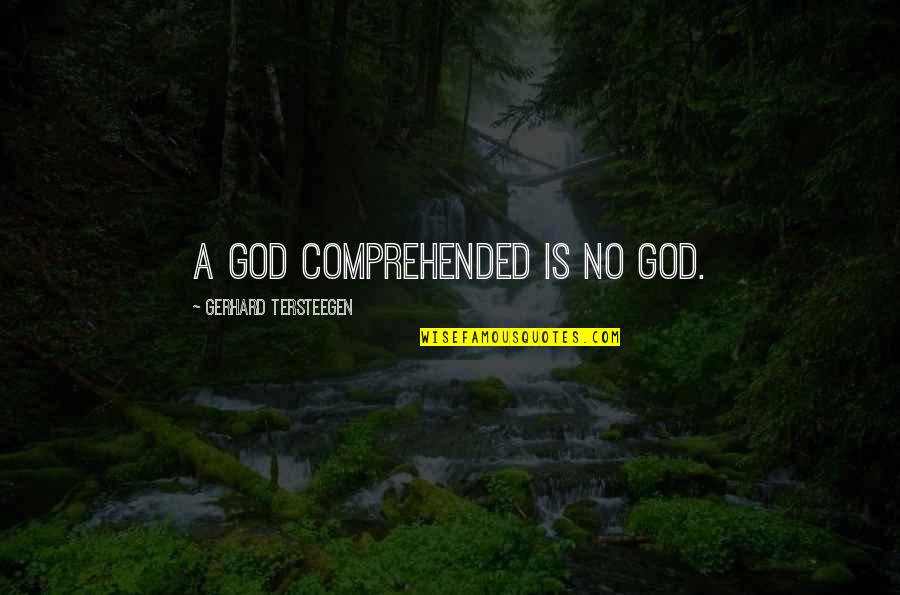 Diari Della Motocicletta Quotes By Gerhard Tersteegen: A God comprehended is no God.
