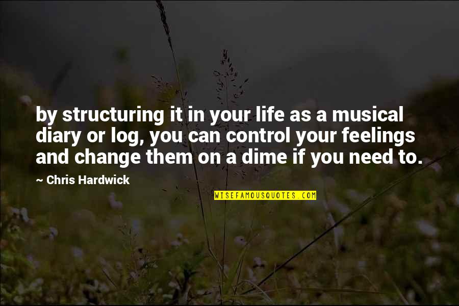 Diary Of Your Life Quotes By Chris Hardwick: by structuring it in your life as a Diary Of Your Life Quotes By Chris Hardwick: by structuring it in your life as a