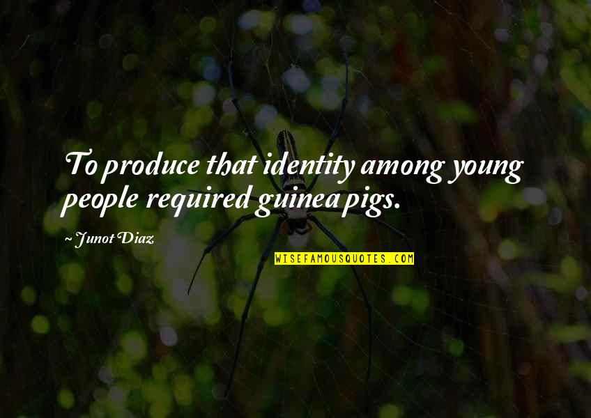 Diaz Quotes By Junot Diaz: To produce that identity among young people required