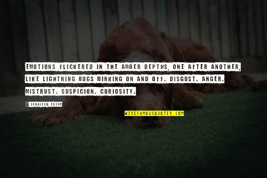 Dibayarkan Quotes By Jennifer Estep: Emotions flickered in the amber depths, one after