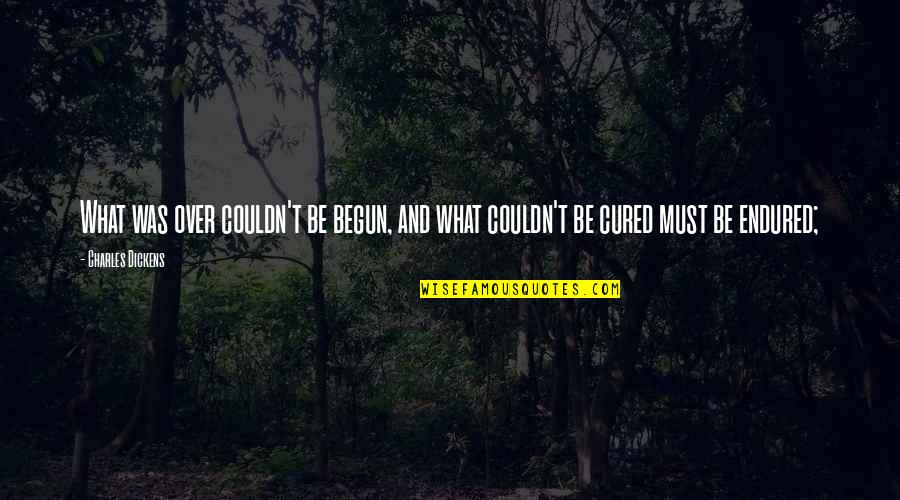 Dibenedetti Builders Quotes By Charles Dickens: What was over couldn't be begun, and what