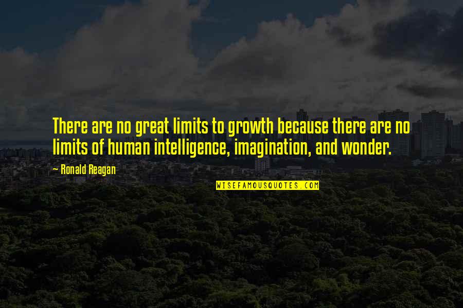 Dibiarkan Quotes By Ronald Reagan: There are no great limits to growth because Dibiarkan Quotes By Ronald Reagan: There are no great limits to growth because