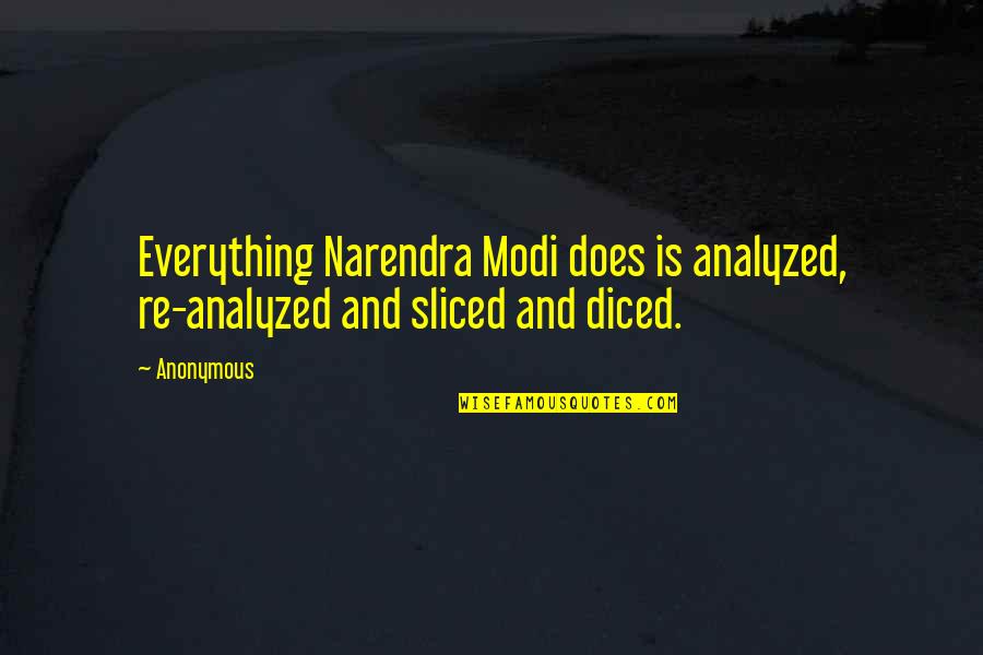 Diced Quotes By Anonymous: Everything Narendra Modi does is analyzed, re-analyzed and