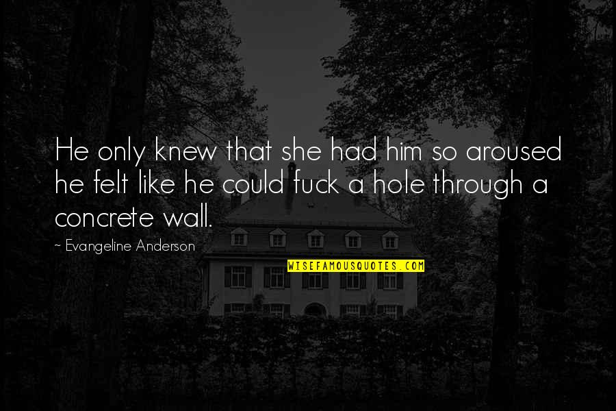 Dichosos Los Ojos Quotes By Evangeline Anderson: He only knew that she had him so Dichosos Los Ojos Quotes By Evangeline Anderson: He only knew that she had him so
