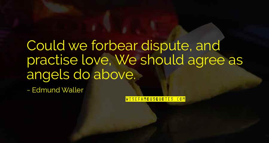 Dichtbij Roosbeef Quotes By Edmund Waller: Could we forbear dispute, and practise love, We