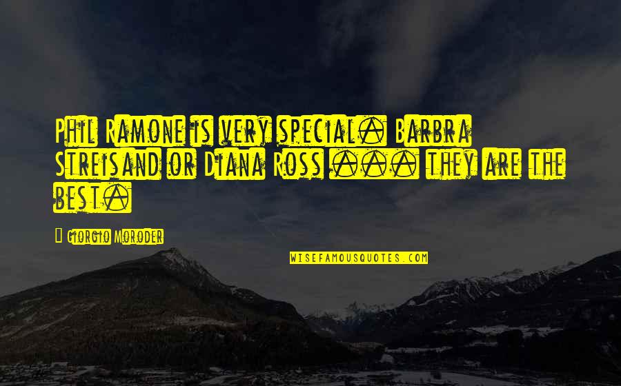 Dickenss12 Yahoo Quotes By Giorgio Moroder: Phil Ramone is very special. Barbra Streisand or