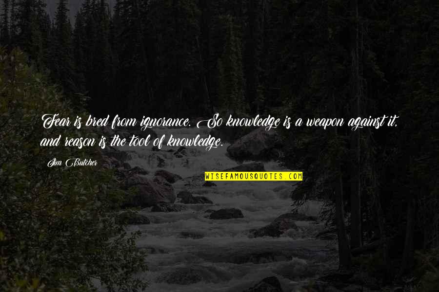 Dickey Betts Quotes By Jim Butcher: Fear is bred from ignorance. So knowledge is Dickey Betts Quotes By Jim Butcher: Fear is bred from ignorance. So knowledge is