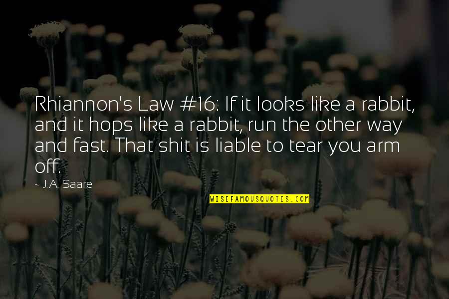 Dicta Quotes By J.A. Saare: Rhiannon's Law #16: If it looks like a