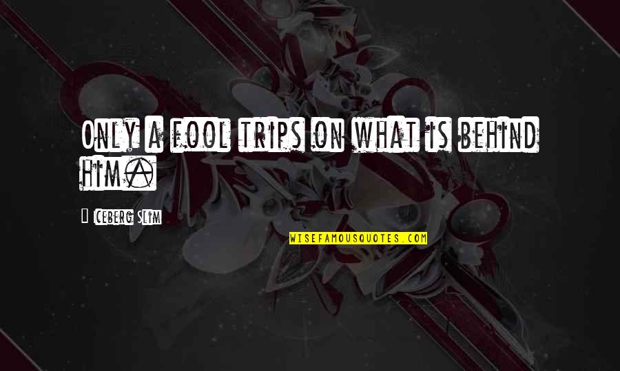 Dictatorial Life Quotes By Iceberg Slim: Only a fool trips on what is behind Dictatorial Life Quotes By Iceberg Slim: Only a fool trips on what is behind