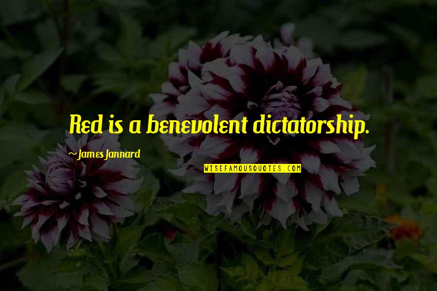 Dictatorship Quotes By James Jannard: Red is a benevolent dictatorship.