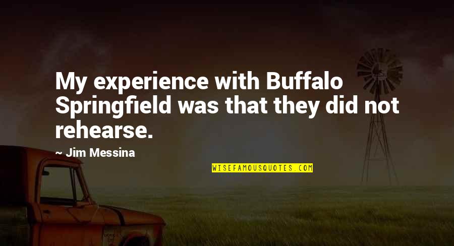 Did That Quotes By Jim Messina: My experience with Buffalo Springfield was that they
