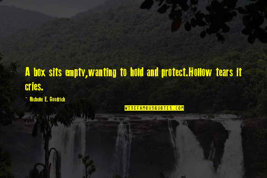 Didongviet Quotes By Richelle E. Goodrich: A box sits empty,wanting to hold and protect.Hollow