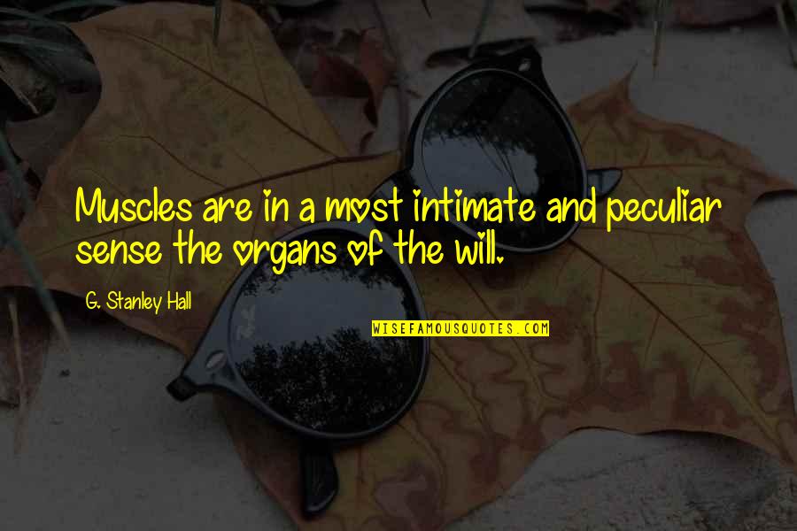 Die For What You Believe In Quotes By G. Stanley Hall: Muscles are in a most intimate and peculiar