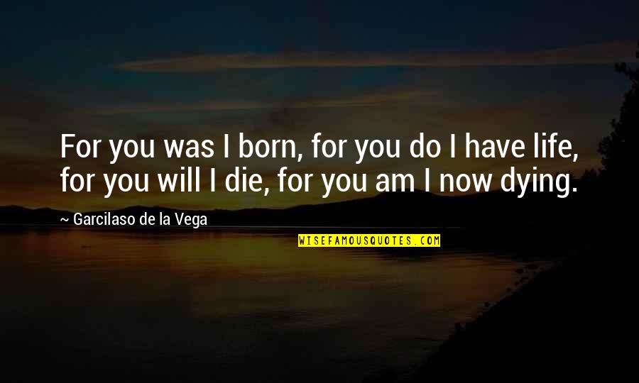 Die For You Love Quotes By Garcilaso De La Vega: For you was I born, for you do