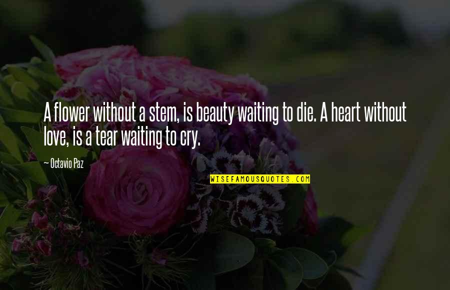 Die Heart Love Quotes By Octavio Paz: A flower without a stem, is beauty waiting