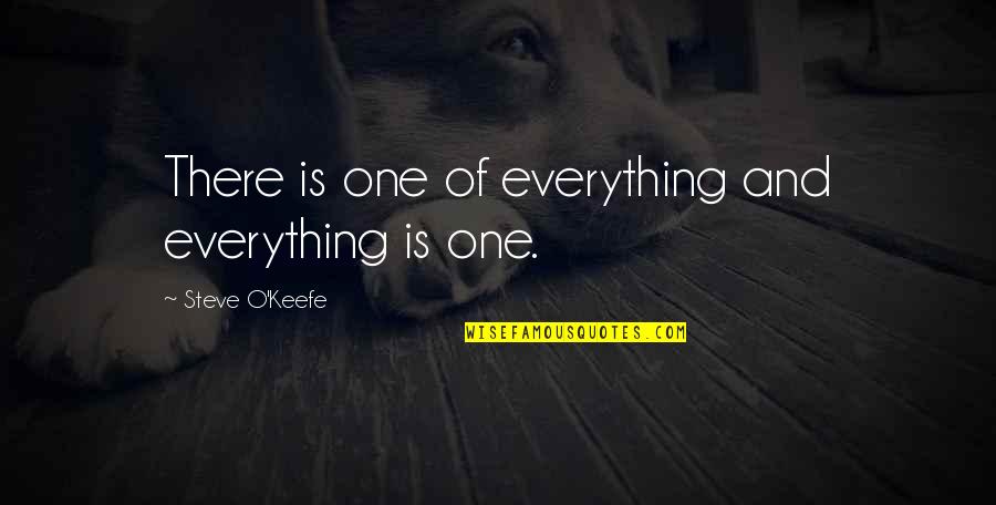 Dieciochoavo Quotes By Steve O'Keefe: There is one of everything and everything is