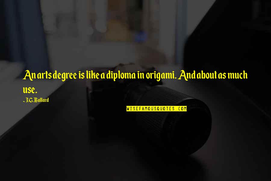 Diedrich Coffee Quotes By J.G. Ballard: An arts degree is like a diploma in