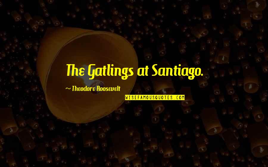 Diego Soto Quotes By Theodore Roosevelt: The Gatlings at Santiago.