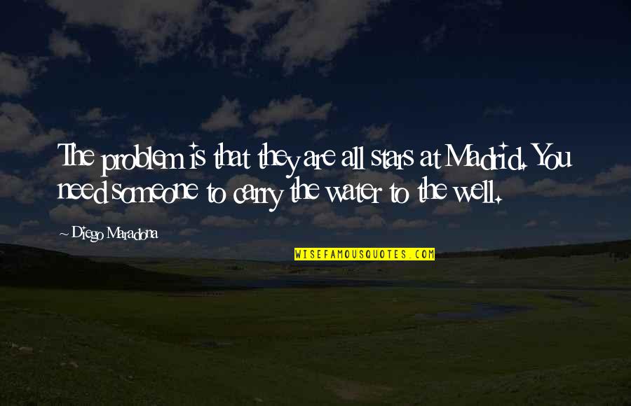 Diego's Quotes By Diego Maradona: The problem is that they are all stars