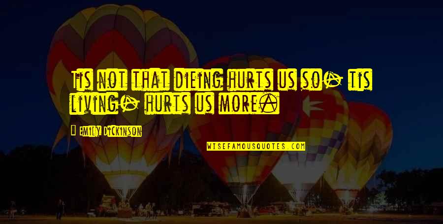 Dieing Quotes By Emily Dickinson: Tis not that dieing hurts us so- tis